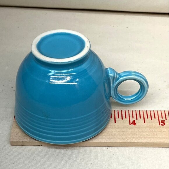 Vintage Homer Laughlin Fiesta Fiestaware Turquoise Ring Handle Cup - Picture 7 of 8
